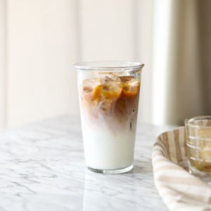 [디시위시] 에코 라떼유리컵 370ml 전사인쇄 유리잔인쇄 홈카페용 카페용 크리스탈컵 에이드잔 예쁜 크리스탈 글라스