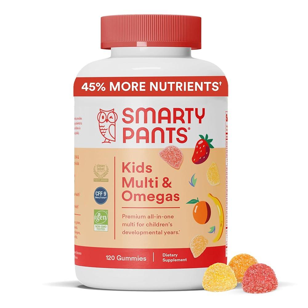<b>스마티팬츠</b> 키즈 SmartyPants Kids 멀티<b>비타민</b> 오메가 젤리 120구미