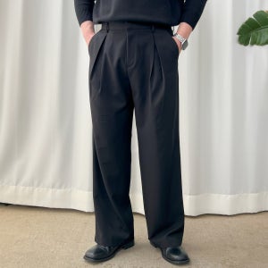 반타 p913 남자 정장바지 와이드 슬랙스 코디 구김없는 원턱