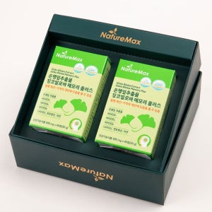 네이처맥스 징코빌로바메모리플러스(500mgx60정x2박스) 기억력개선 혈행개선 비타민B3군 아연 나이아신 판토텐산함유 레몬밤 아미노산18종