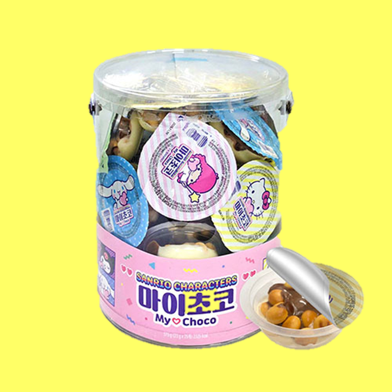 산리오 마이초코 원통 떠먹는 초콜릿 과자