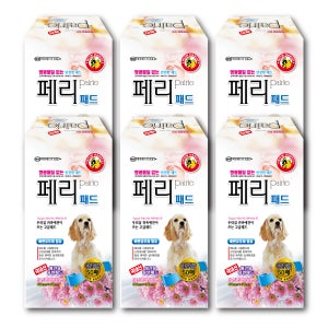 와우 강아지 배변패드 국산 페리패드 소형, 50매입, 6개