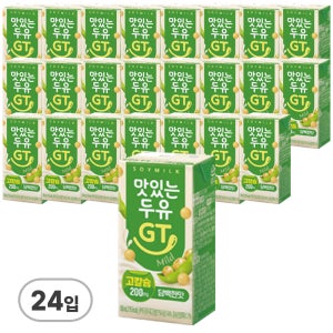 남양유업 맛있는 두유 GT 고칼슘 담백한맛 190ml, 24개