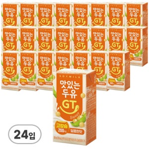 남양유업 맛있는 두유 GT 고칼슘 달콤한맛 190ml, 24개