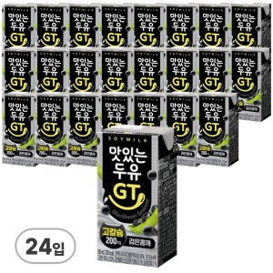 남양유업 맛있는 두유 GT 고칼슘 검은콩깨 190ml, 24개