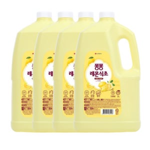 강력세정 퐁퐁 주방세제 레몬식초 손피부보호 3000ML 4개