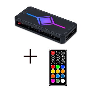 PWM,ARGB 9포트 허브 리모컨 포함