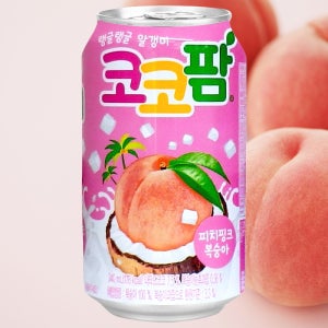 코코팜 피치핑크 복숭아 340ml 24캔 뚱캔 음료수 코코넛 젤리 캔음료