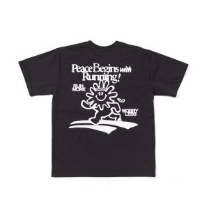 [빅웨이브] 피스 비긴즈 러닝 기능성 반팔 티셔츠 (젯 블랙)
