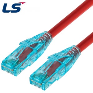 LS전선 CAT.6 UTP EZ 플러그 랜 케이블 국내 제작케이블 50m, 레드