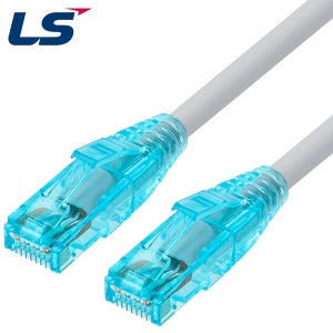 LS전선 CAT.6 UTP EZ 플러그 랜 케이블 국내 제작케이블 0.5m, 그레이