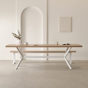 엘리트 과외 학생 책상 넓은 거실 공부책상 1800mm, 오크화이트