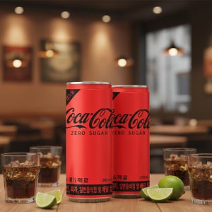 코카콜라 제로 슬림캔 업소용 245ml 60캔 음료수 탄산음료 캔음료