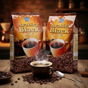 모카씨앤티 아라비카 블랙 설탕커피 자판기용 500g 12봉 봉지 대룡량 업소용