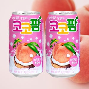 코코팜 피치핑크 복숭아 340ml 48캔 뚱캔 음료수 코코넛 젤리 캔음료