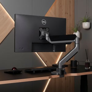 덱스탑 고중량 싱글 모니터암 스페이스그레이 하중 20KG HG-49SSG