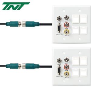 강원전자 TNT NM-TNTA20S7 RGB+스테레오 or 3RCA + 4모듈 월 플레이트 분리형(배관용) 케이블 20m