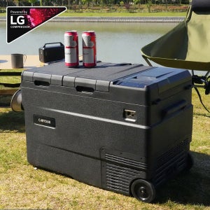 [국내배송]카투어 WD55 이동식 휴대용 가정용 차량 캠핑 바퀴있는 냉장고 55리터 엘지 콤프 12V 24V 220V