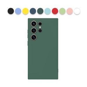 파스텔 10색 풀커버 젤리 케이스 미드나잇 그린, 갤럭시S22 울트라