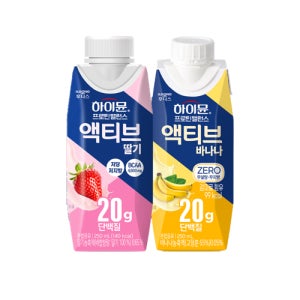 하이뮨 프로틴 밸런스 액티브 딸기 18팩+바나나 제로 18팩
