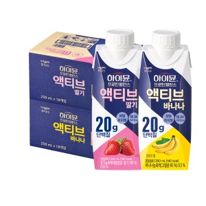 하이뮨 프로틴 밸런스 액티브 딸기 18팩+바나나 18팩