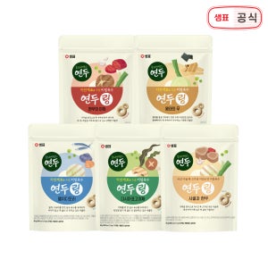 샘표 연두링 코인육수 80g 5개 세트 멸치디포리 표고다시마야채 한우 사골 황태 (총 100알)
