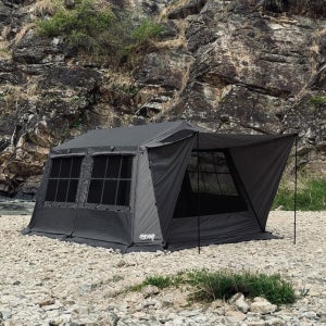 와일드필드 오스카 하우스 텐트 4인용 차콜 캐빈형 리빙쉘 거실형 캠핑텐트