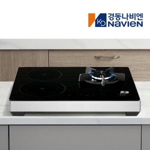 3구 가스 하이브리드 인덕션 렌지 쿡탑 전기 레인지 8.5cm스탠드, 블랙 LNG ERG-5003