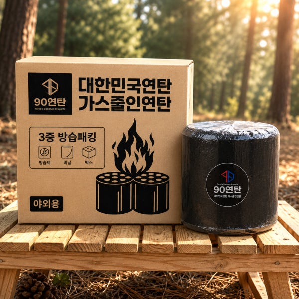 90연탄 번개탄 장터숯 비장탄 장작 조개탄 바베큐 펜션 +연탄 1개x3.4Kg