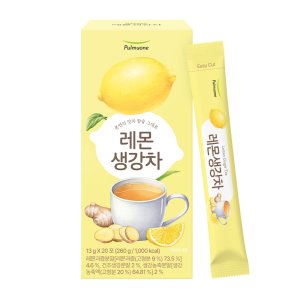 풀무원 레몬생강차 20포 1박스 - 국산생강 레몬분말 아이스티 레몬차 생강차