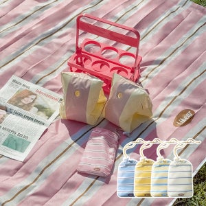 리베아르 경량 방수 돗자리 야외 휴대용 피크닉매트 핑크 중형