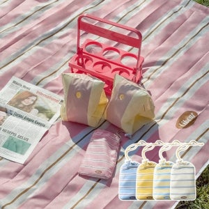 리베아르 경량 피크닉매트 야외 방수 휴대용 돗자리 핑크 중형