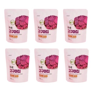 자색고구마칩 프리미엄 무설탕 코팅 80g, 6개