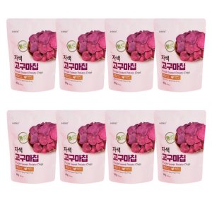 자색고구마칩 프리미엄 무설탕 코팅 80g, 8개