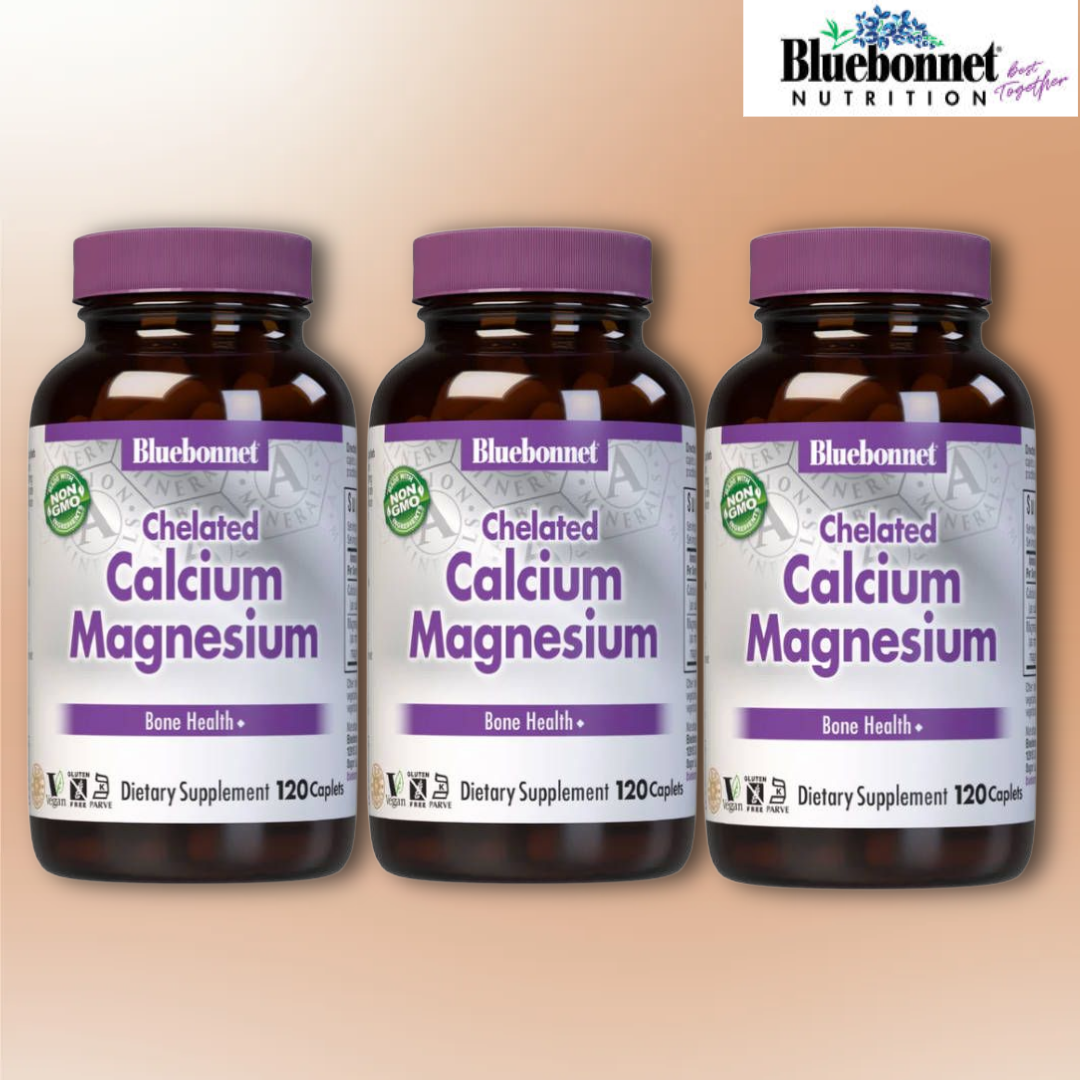 블루보넷 <b>킬레이트 칼슘 마그네슘</b> 120정, 3개