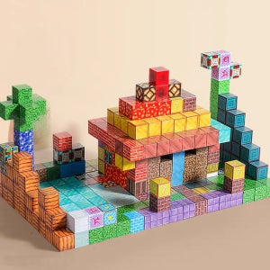 마인크래프트 자석블럭 세트 마크네틱 DIY 큐브 피규어세트 벽돌 랜덤 블럭 150개