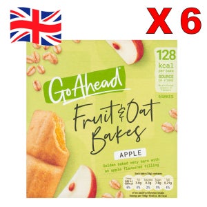 [영국발송] 6개 210g 고 어헤드 오트베이크 사과맛,Go Ahead 6Fruit&Oat Bakes Apple