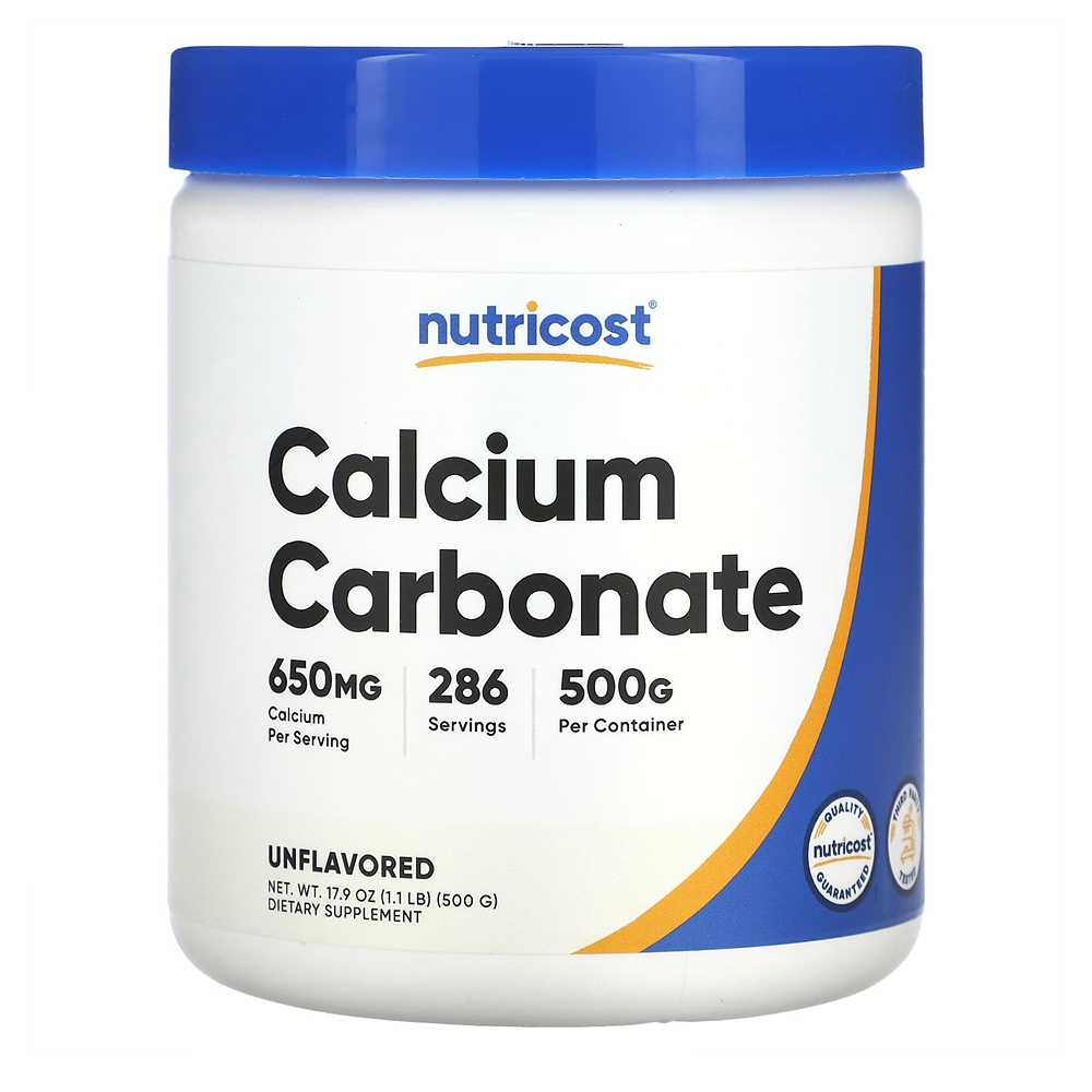 Nutricost <b>탄산칼슘</b> 무맛 500g(1.1lb)