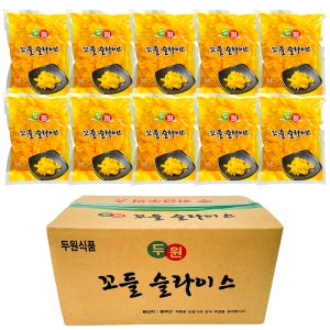 두원 꼬들 슬라이스 단무지 치자 업소용 단무지 1kg, 10개