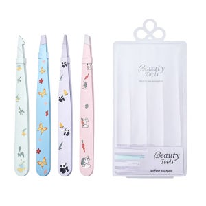 퓨어미즈키홈 족집게 쪽집게 인그로운헤어핀셋 속눈썹집게 4종세트 멀티애니멀