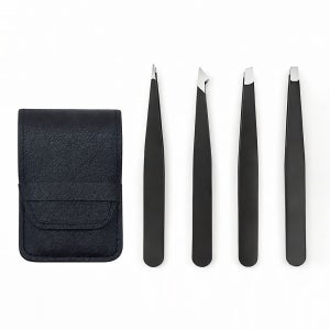 퓨어미즈키홈 족집게 쪽집게 인그로운헤어핀셋 속눈썹집게 4종세트 올블랙