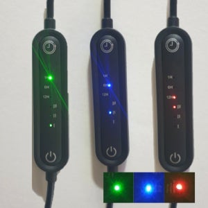 전원DC & 전원USB C타입 DC5521타입 5V 12V 온도 타임 조절기 스위치 3단기능 3색등 난방기기