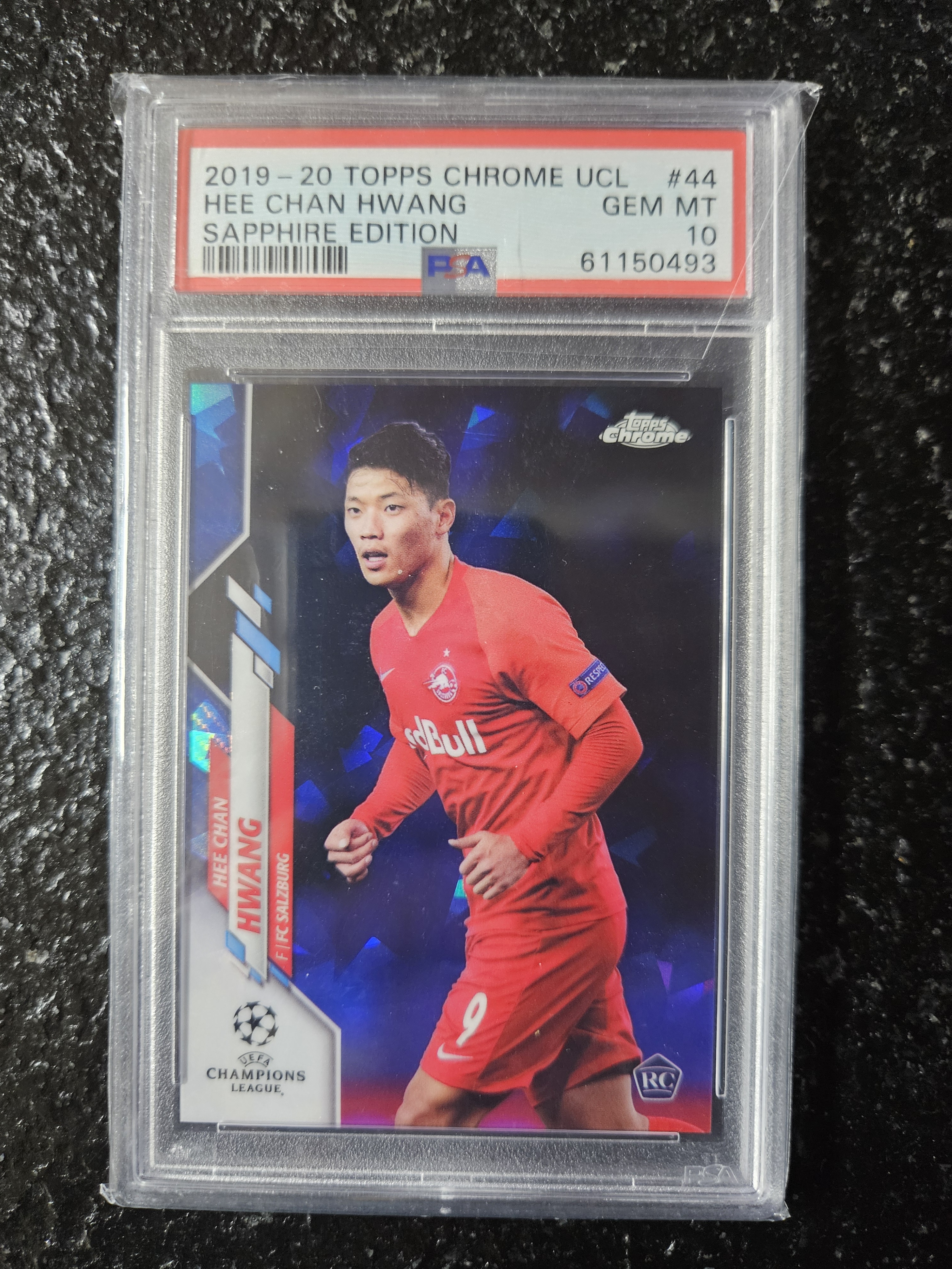 2019-20 탑스 크롬 UCL 사파이어 / 루키 PSA 10 / 황희찬