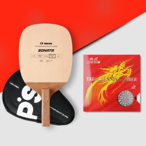 코쿠타쿠 펜홀더 소나타 + 하이티엔 히포 조합 /탁구라켓 단면채 키소히노키 통판