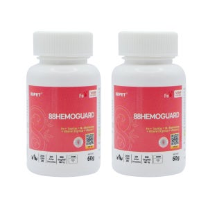 88펫 헤모가드 강아지 고양이 철분제 빈혈 헤모글로빈 수치 임신 출산 60g, 2개
