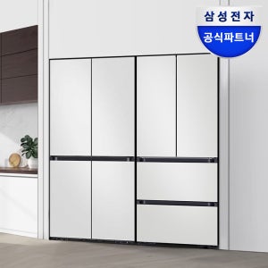 삼성전자 비스포크 키친핏 냉장고 김치냉장고 세트 패키지 RM70F63R2A RK70F42M2A 코타화이트