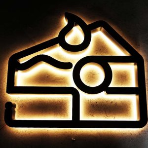 40x40cm 심볼 로고 후광 쓰리 아크릴 채널 갈바 철제 잔넬