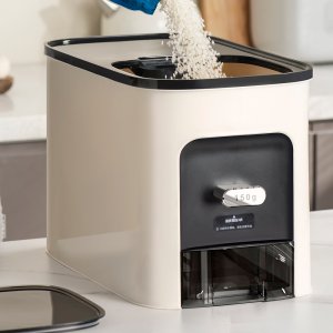 노빌리움 원터치 대용량 쌀통 10kg 쌀보관함 잡곡통 쌀독