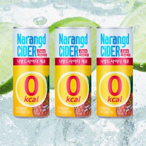 나랑드 사이다 파인애플 제로 245ml 60캔 캔음료 탄산음료 음료수