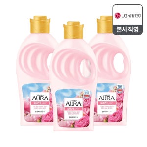 아우라 용기 실내건조 섬유유연제 윌유메리미, 1L, 3개